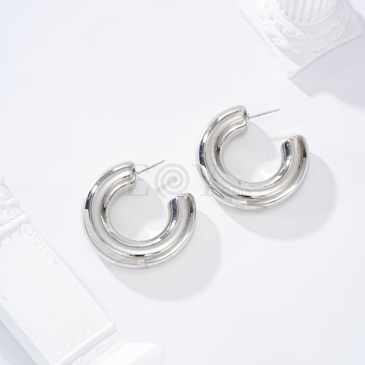 Large thick gold-filled hoop