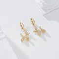 Pendientes de aro con perro globo circonitas goldfield