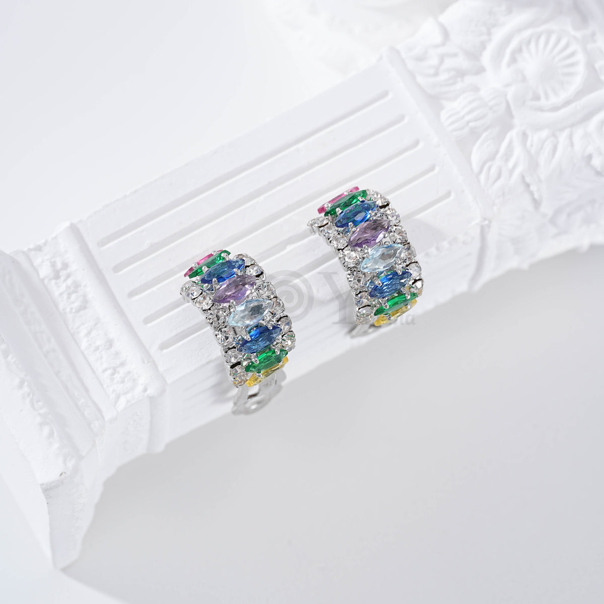 Pendientes piedras pinza gold-filled