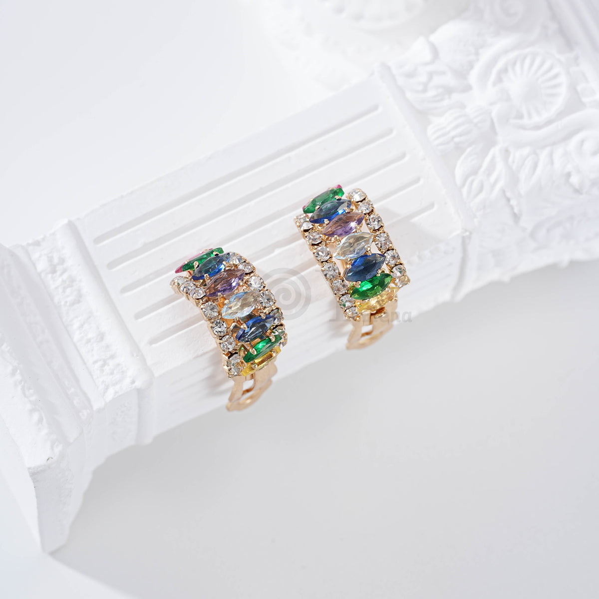Pendientes piedras pinza gold-filled