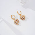 Pendientes de aro con corazón circonitas goldfield