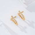 Aro con cruz circonitas goldfield