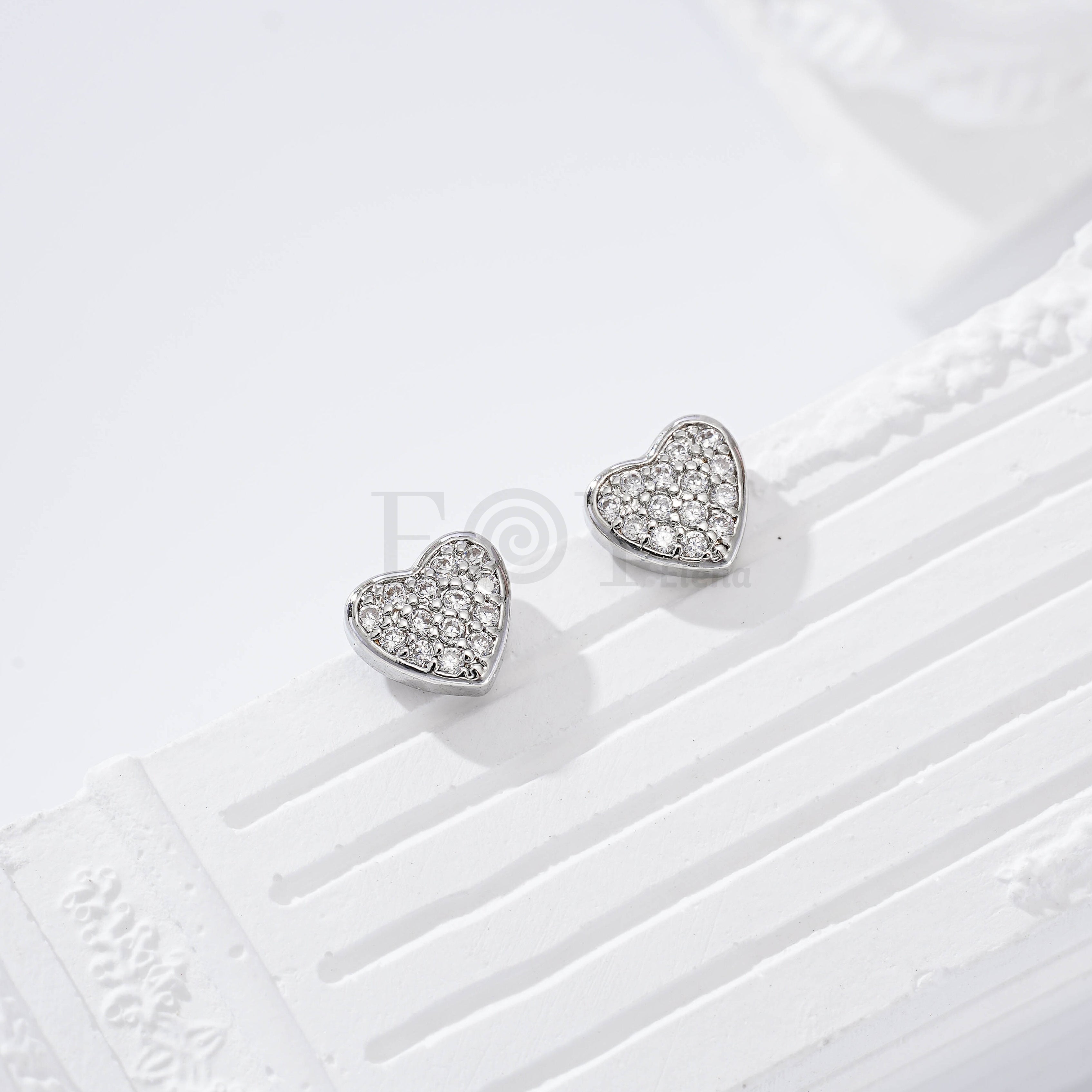 Pendientes corazón circonita goldfield
