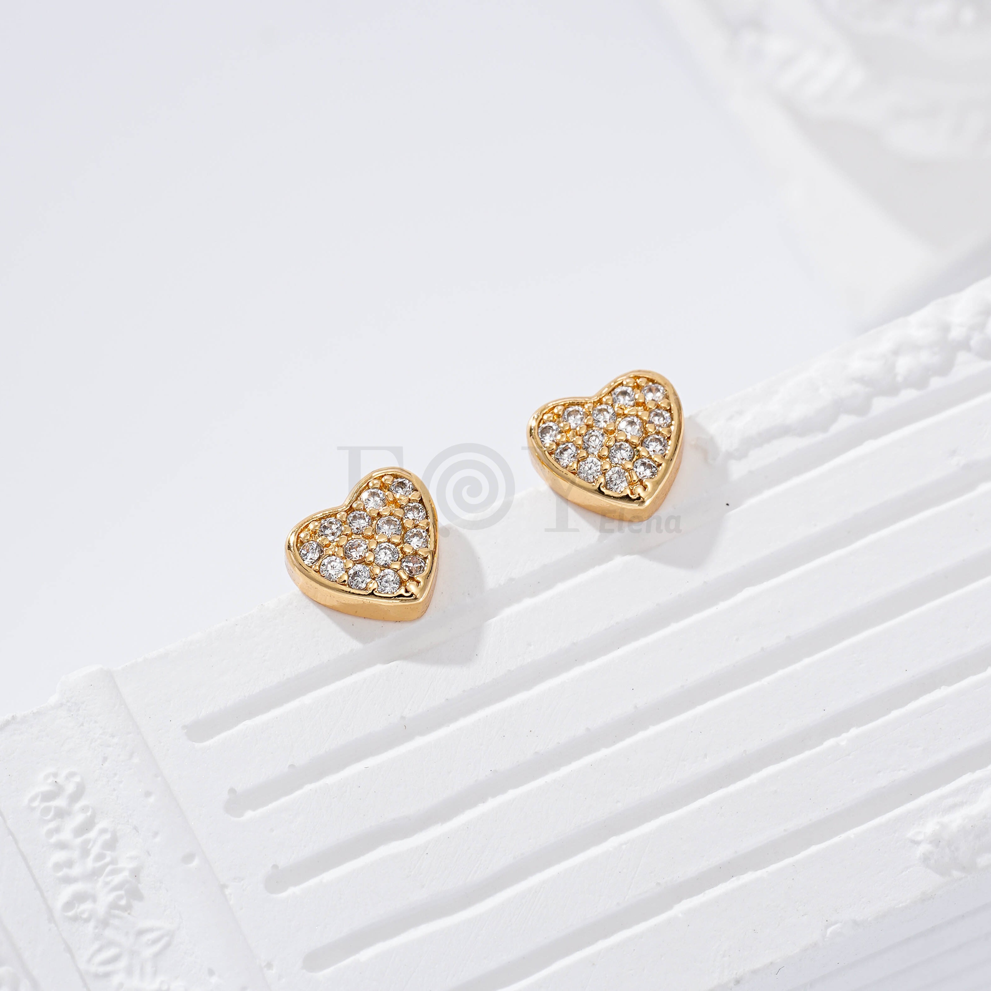 Pendientes corazón circonita goldfield