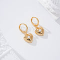 Pendientes con corazón y circonita goldfield