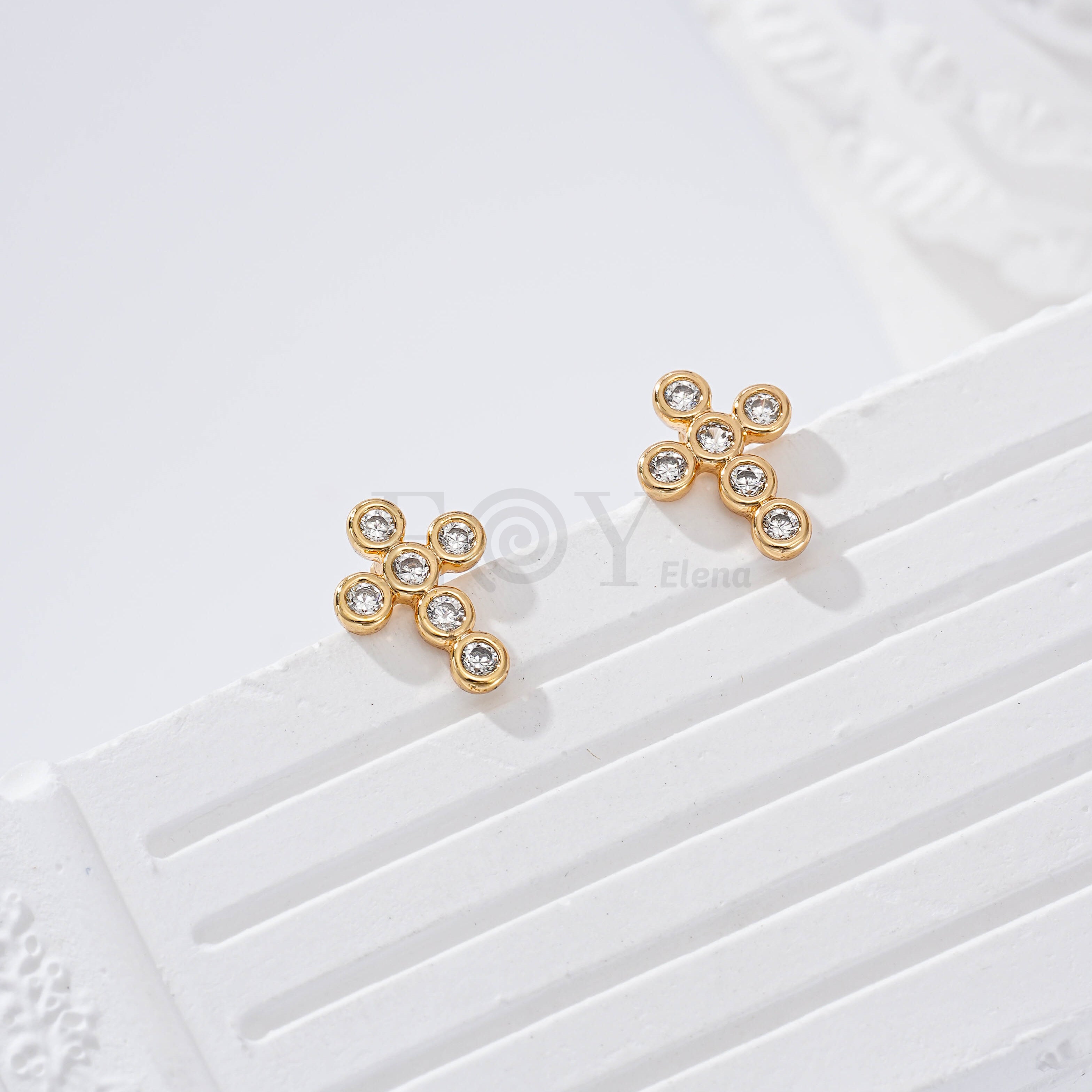 Pendientes cruz circonitas goldfield