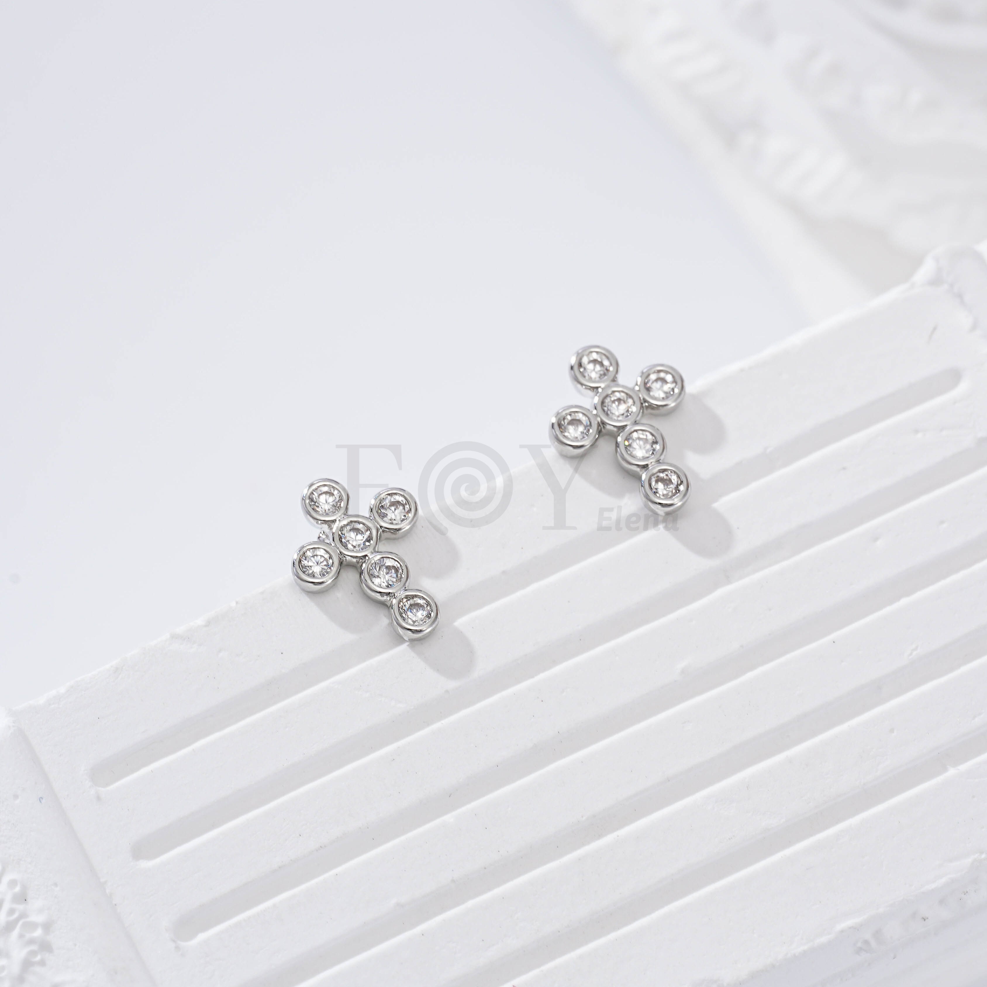 Pendientes cruz circonitas goldfield