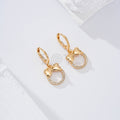 Pendientes de aro lazo y circonitas goldfield