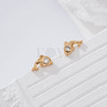 Pendientes delfín circonita goldfield