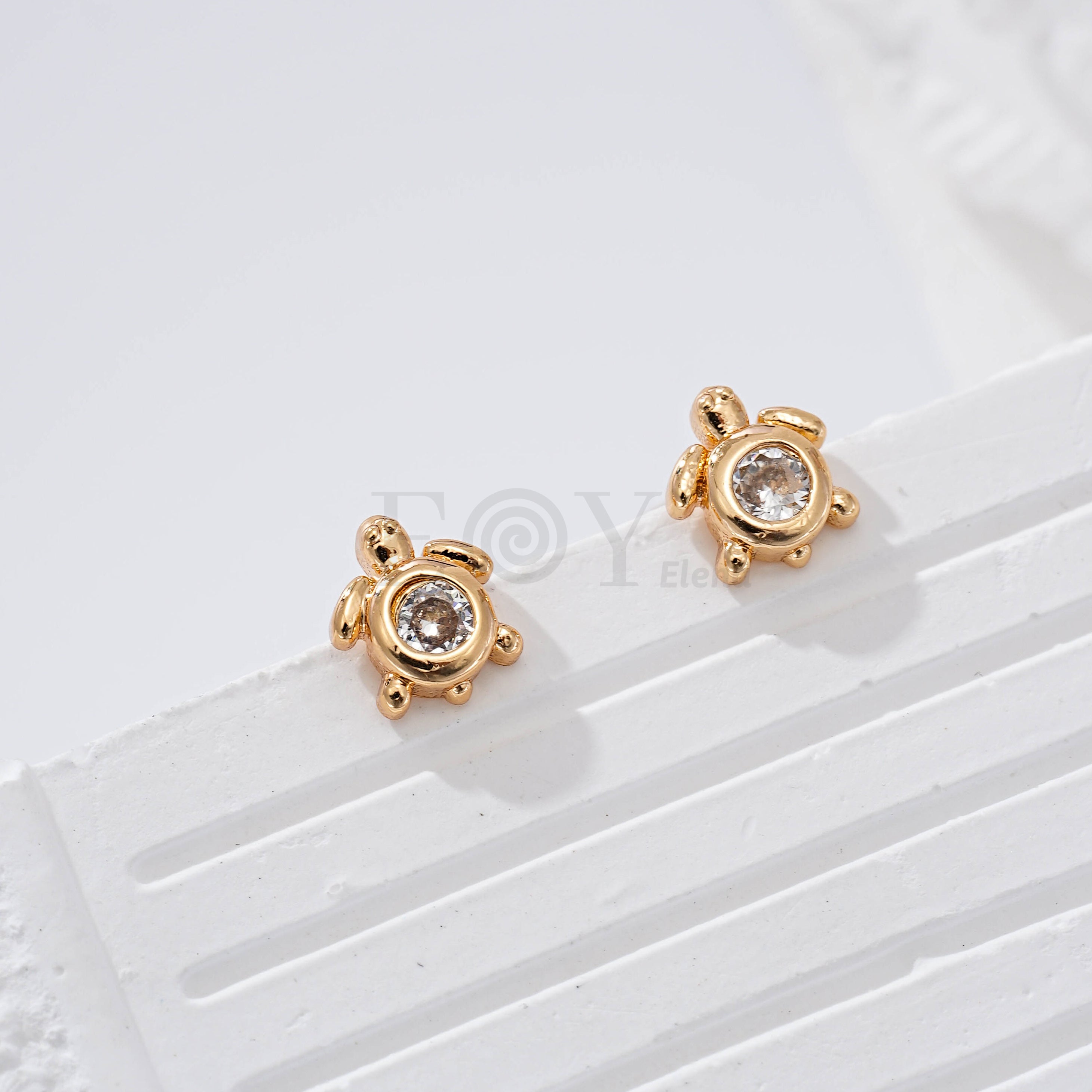 Pendientes tortuga circonita goldfield