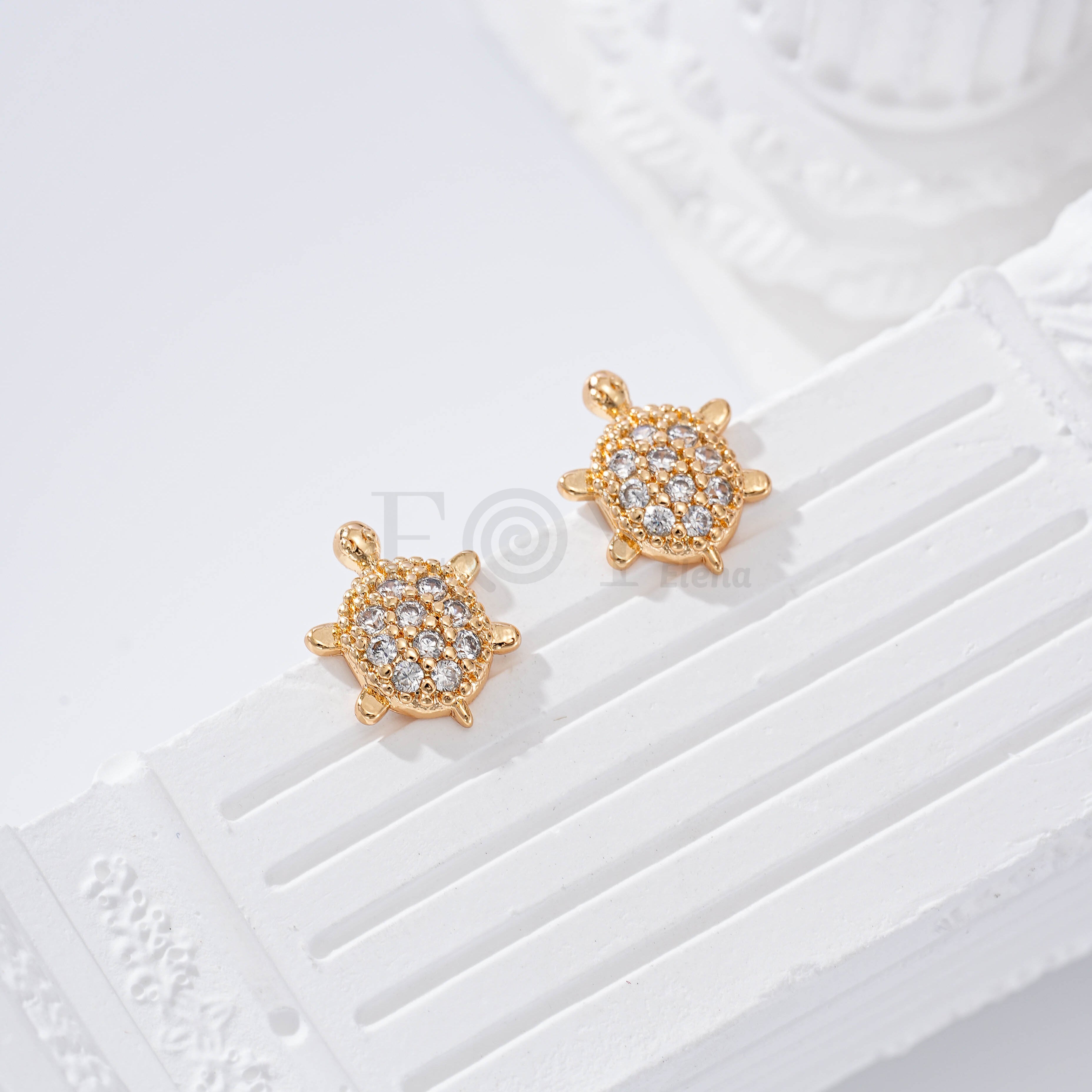 Pendientes tortuga circonitas goldfield