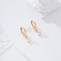Pendientes aro con circonita lágrima goldfield