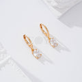 Pendientes de aro con circonita goldfield