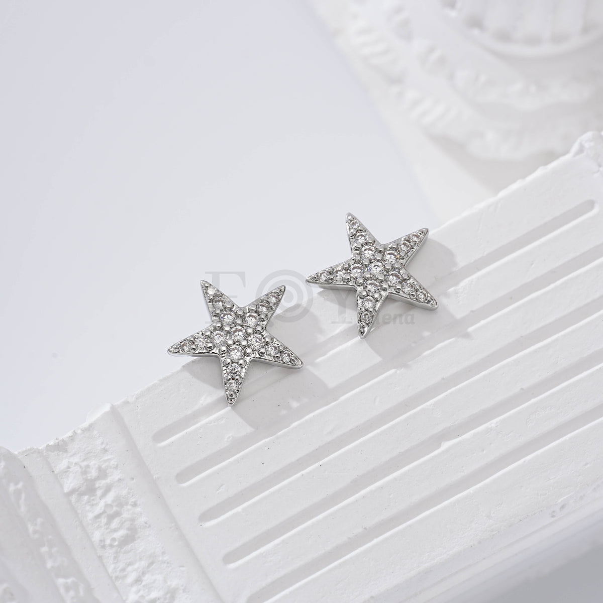 Pendientes estrella circonita gold-filled