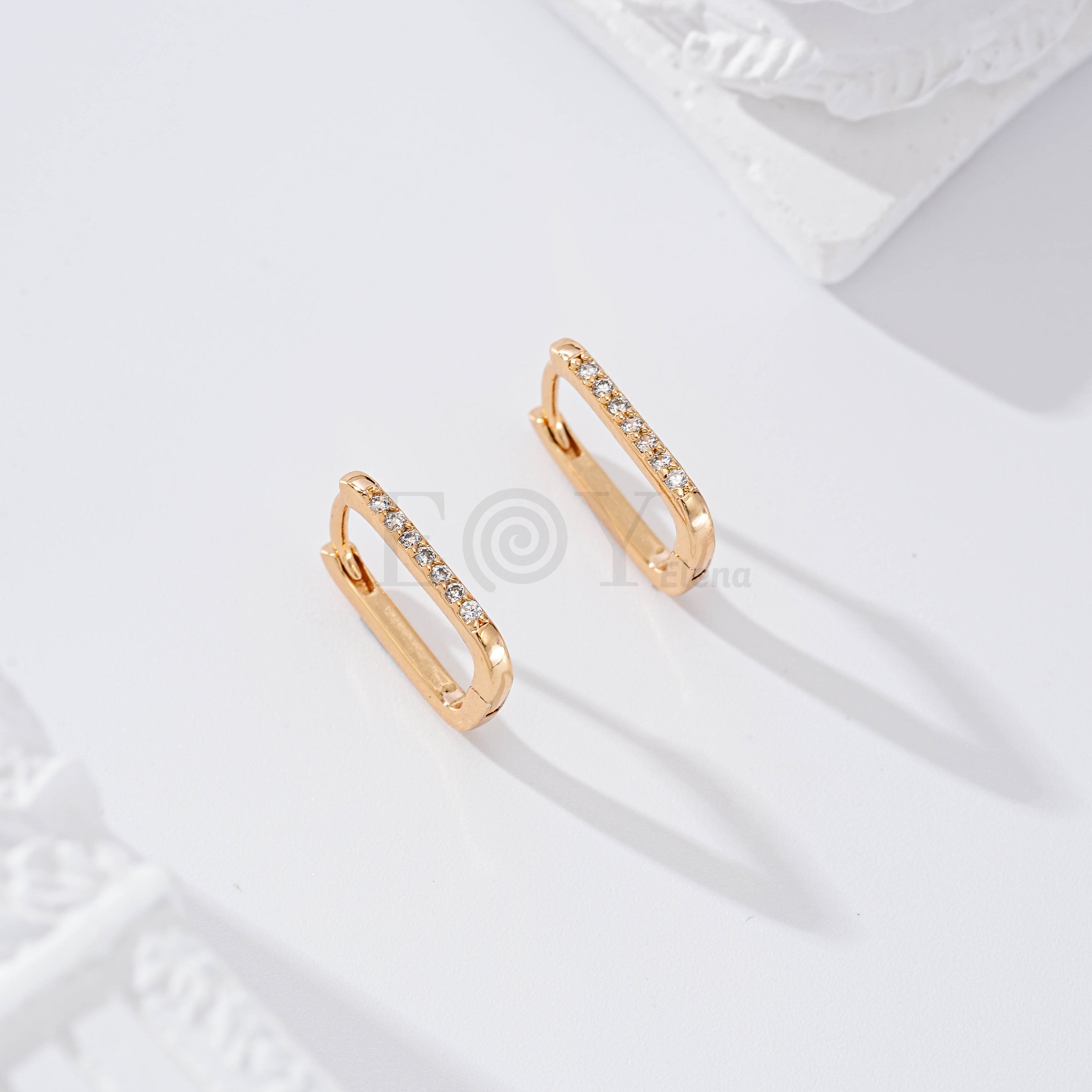 Pendientes cuadrados circonitas goldfield