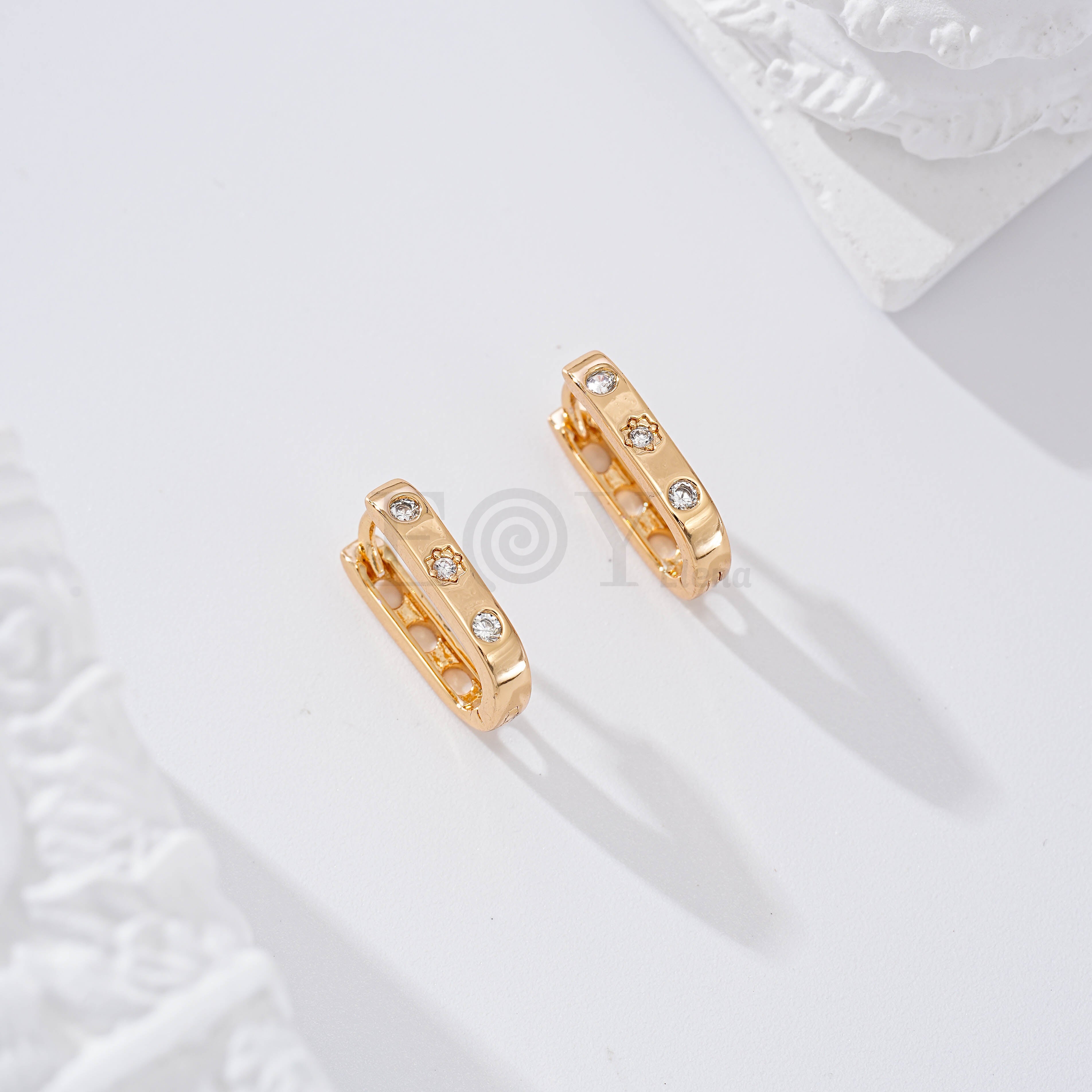 Aros cuadrados circonitas goldfield