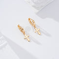 Pendiente aro con cruz goldfield
