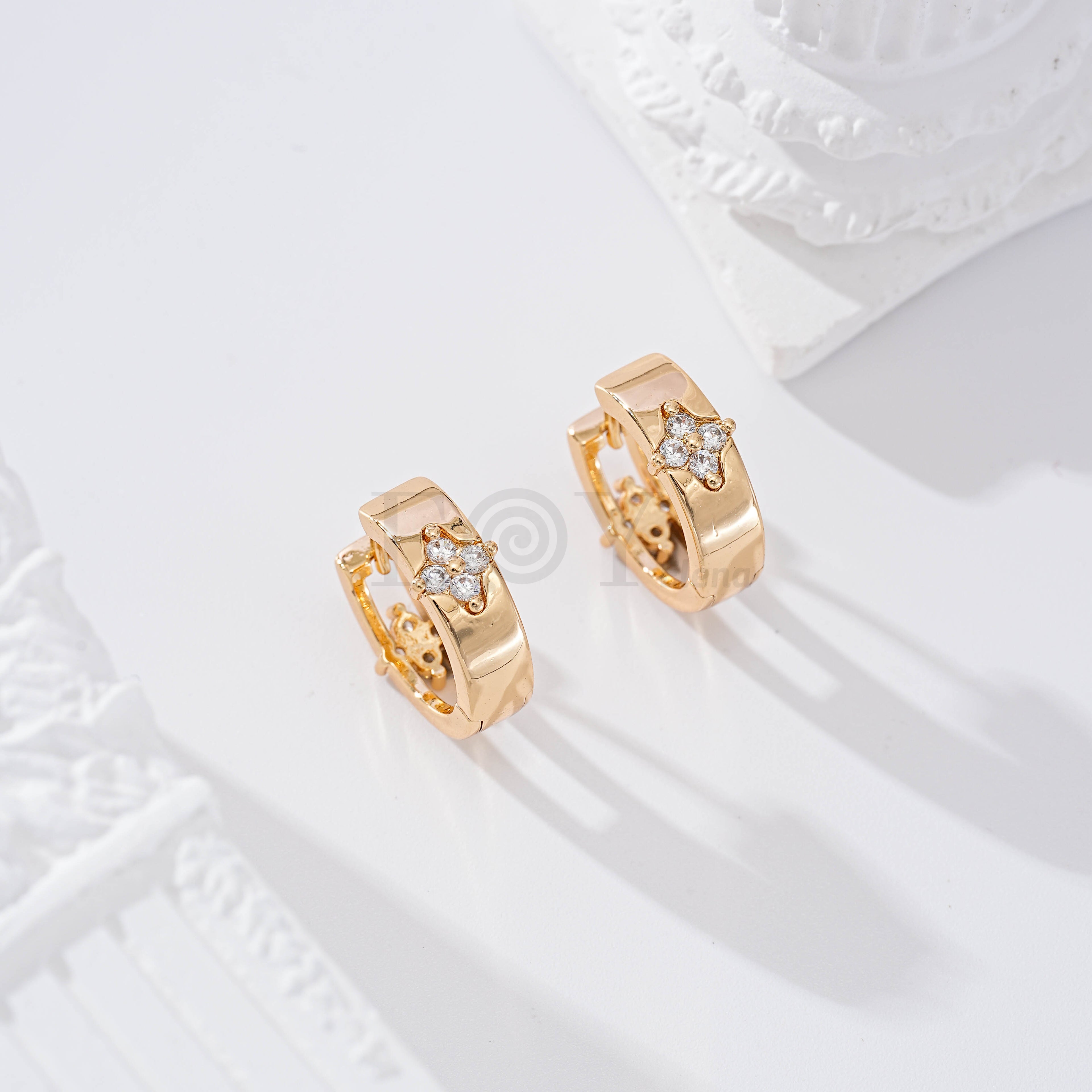 Aro con flor circonita goldfield