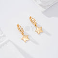 Pendientes de aro con chapa estrella goldfield