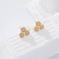 Pendientes triple circonita goldfield