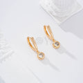 Pendientes de aro con circonita goldfield