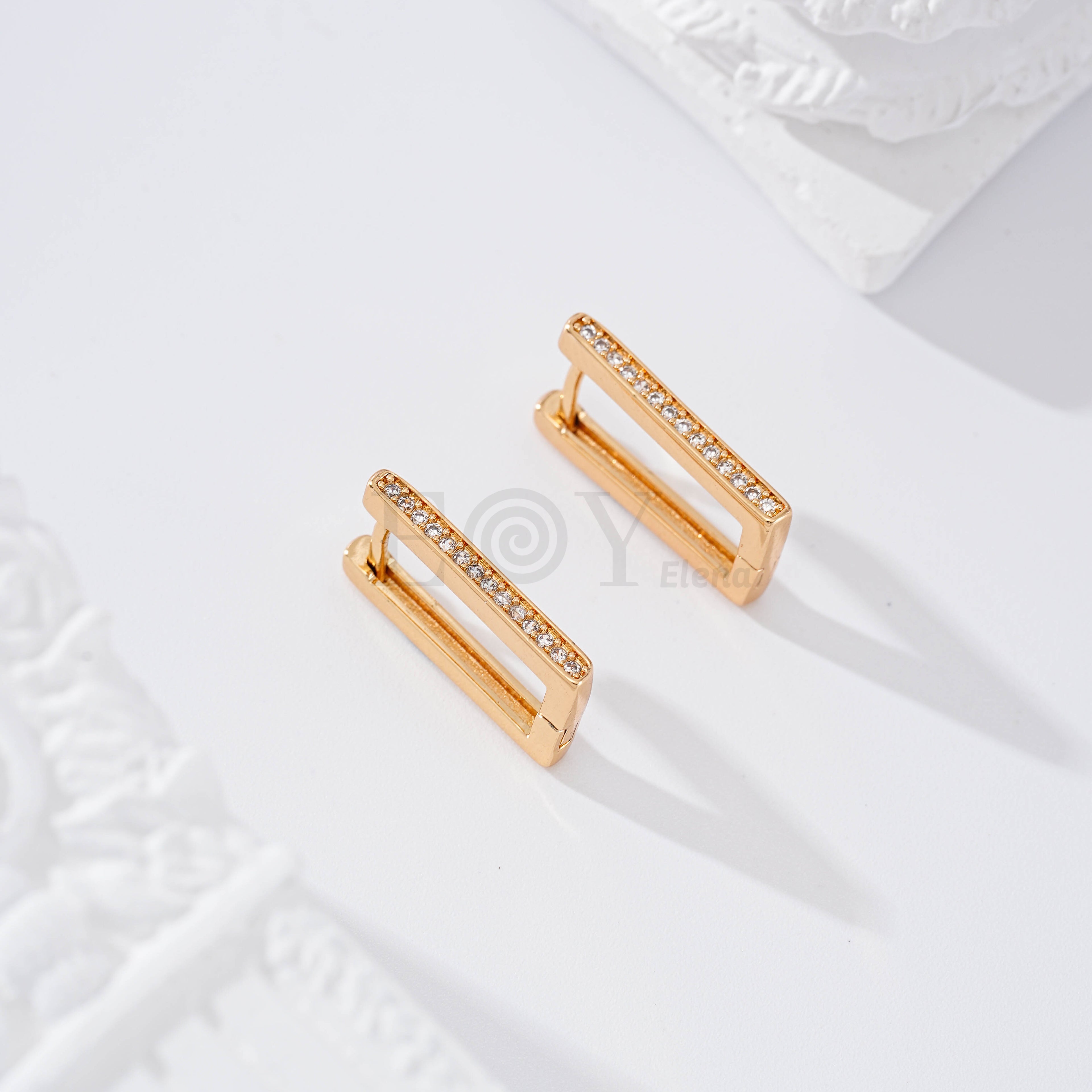 Aro cuadrado circonitas goldfield