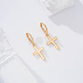 Pendientes de aro con cruz goldfield