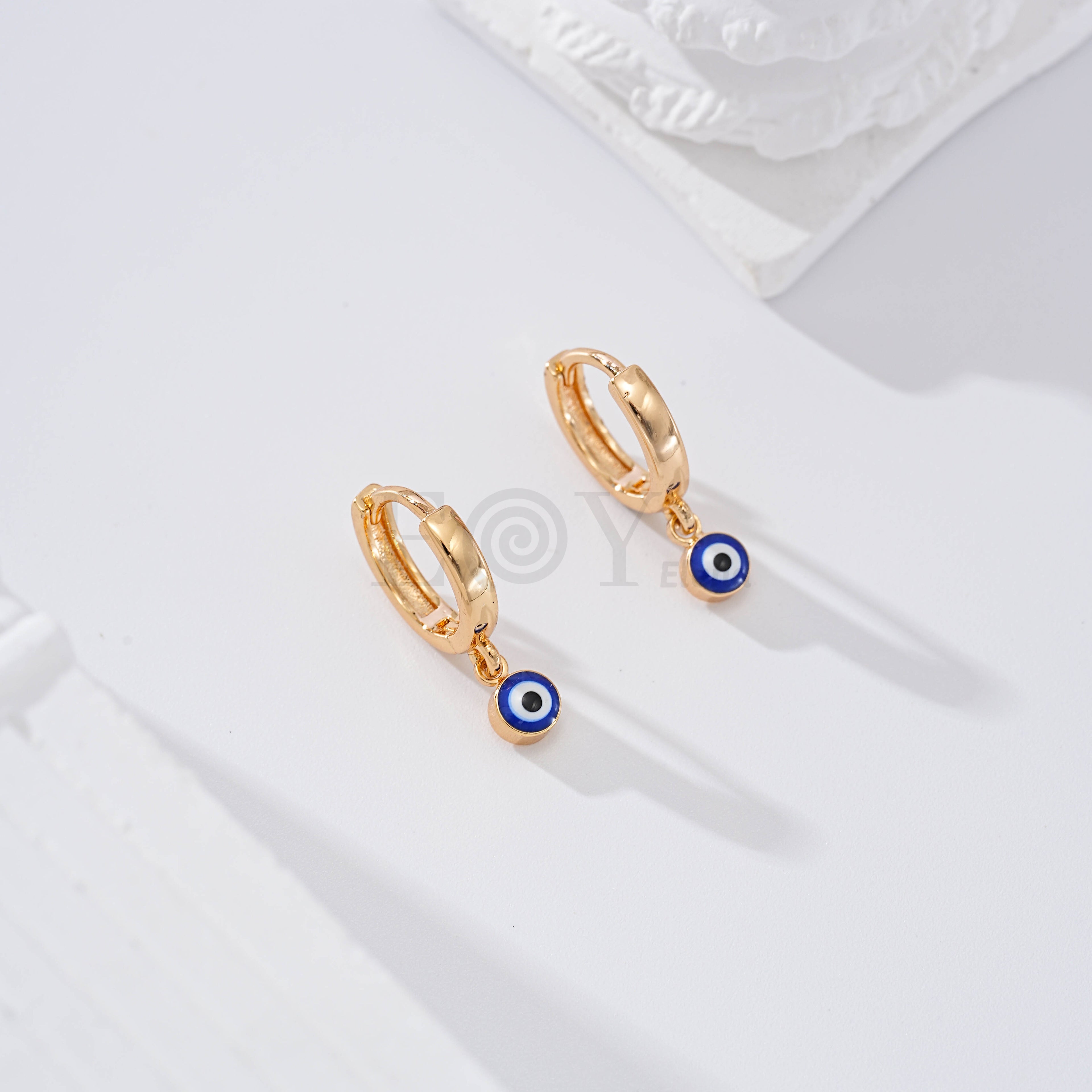 Pendientes de aro con ojo turco goldfield