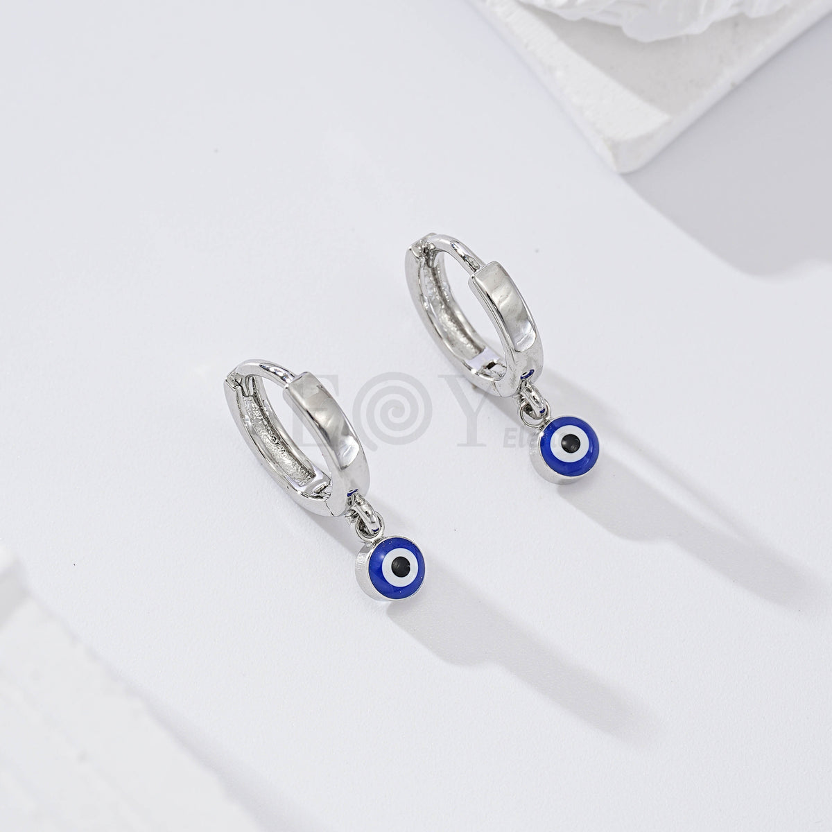 Pendientes de aro con ojo turco gold-filled