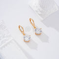 Pendientes de aro con circonita redonda goldfield