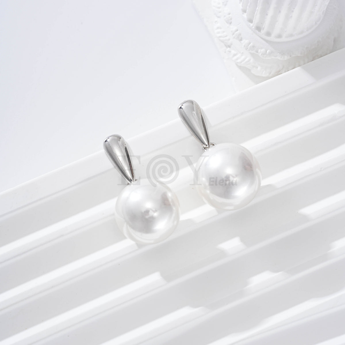 Pendientes barra y perla gold-filled