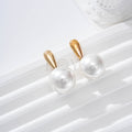 Pendientes barra y perla goldfield