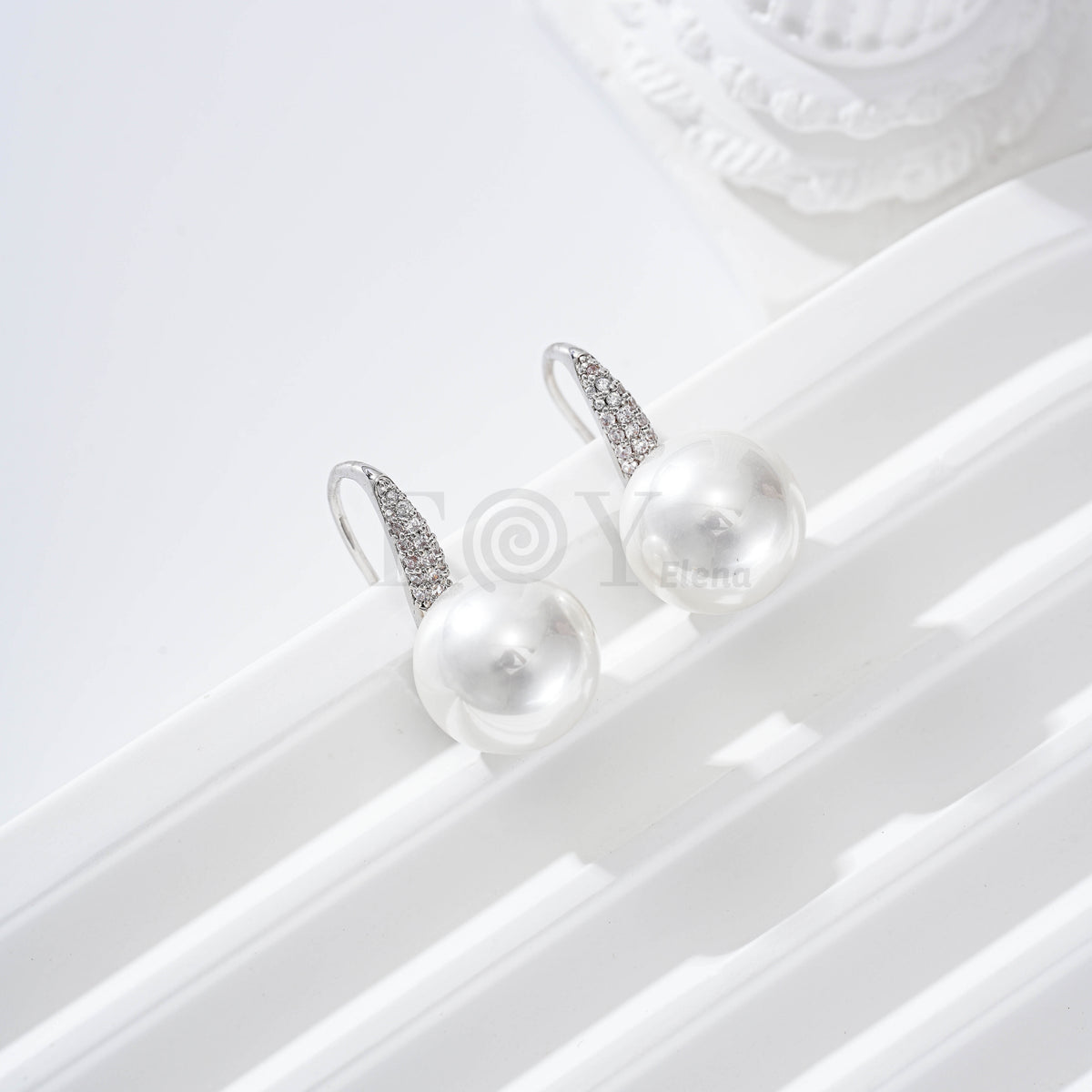 Pendientes con perla y circonitas gold-filled