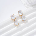 Pendientes doble circonita goldfield