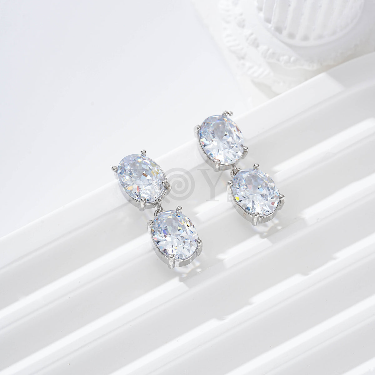 Pendientes doble circonita gold-filled