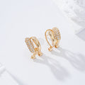 Pendientes con circonitas cierre omega goldfield