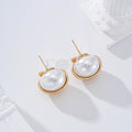 Pendientes perla cierra omega goldfield