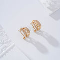 Pendientes con circonitas cierre omega goldfield