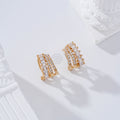 Pendientes con circonitas cierre omega goldfield