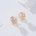 Pendientes con circonitas cierre omega goldfield