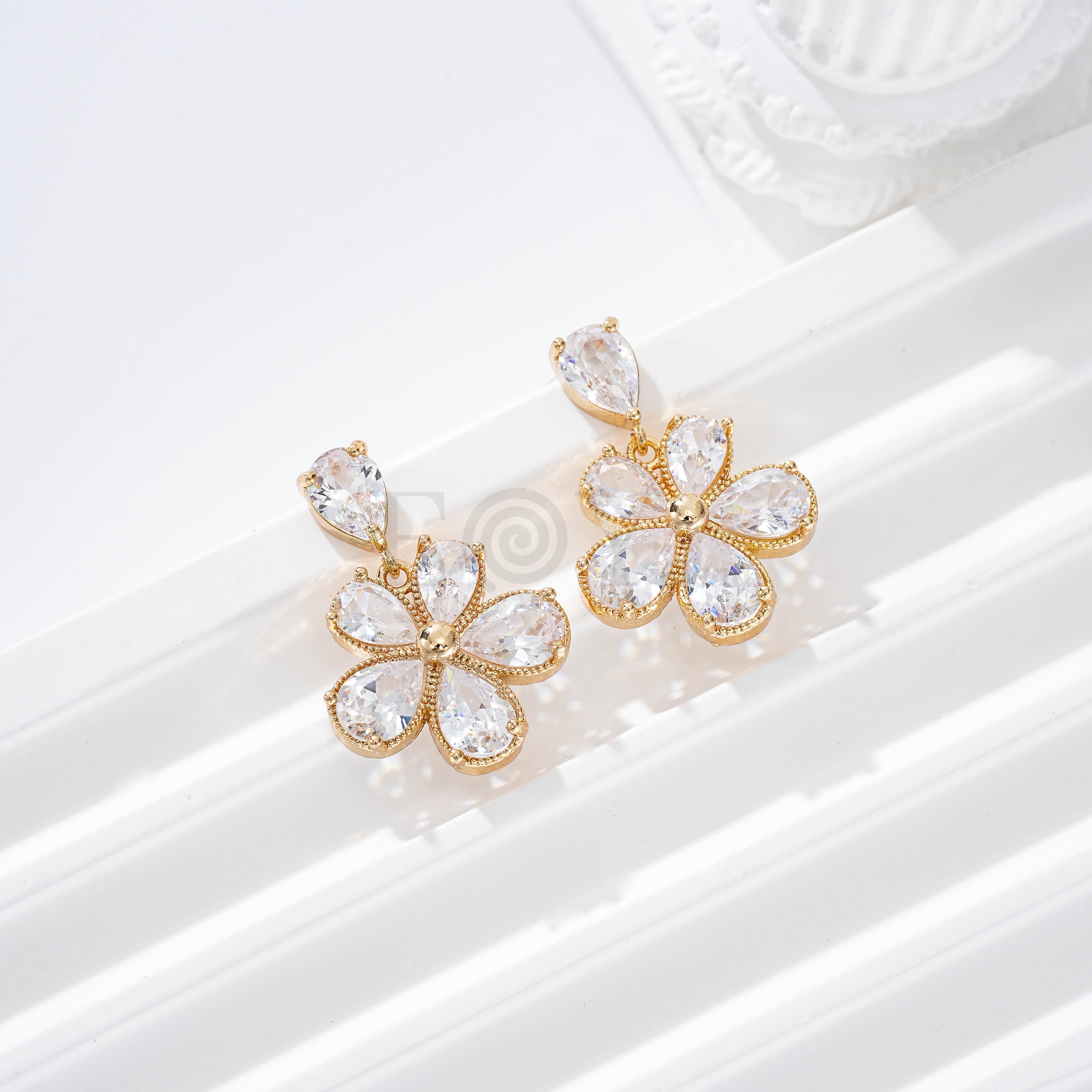 Pendientes piedra y flor goldfield