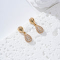 Pendientes doble gota circonitas goldfield