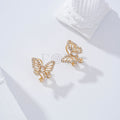Pendientes mariposa circonitas cierre omega goldfield
