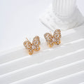 Pendientes mariposa circonitas goldfield