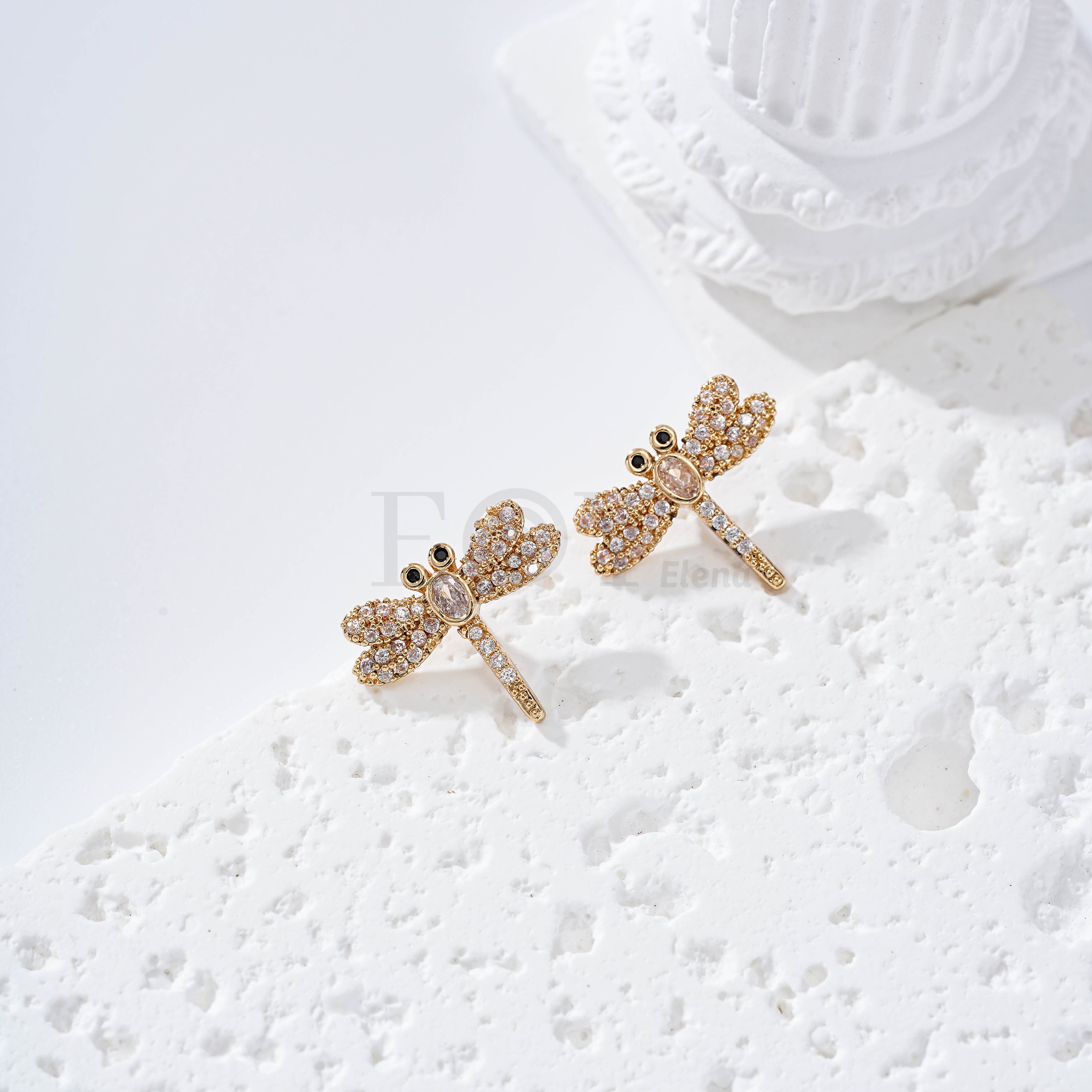 Pendientes libélula gold-filled