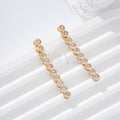 Pendientes largos circonitas gold-filled