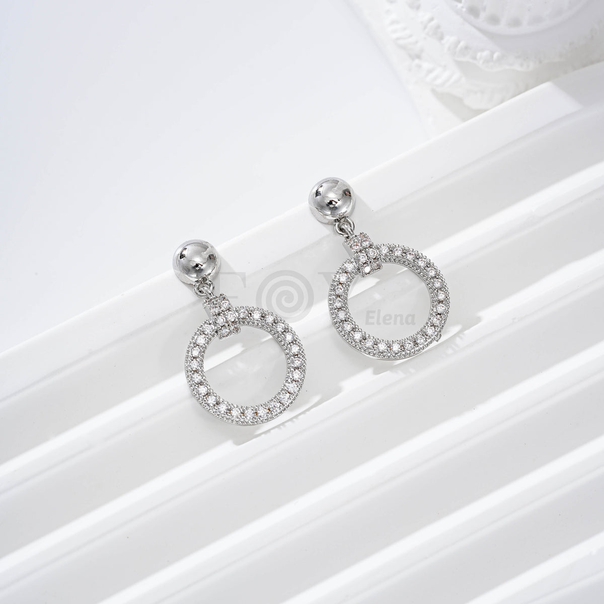 Pendientes con aro circonitas gold-filled