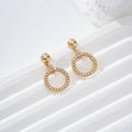 Pendientes con aro circonitas gold-filled