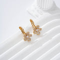 Aro con flor gold-filled