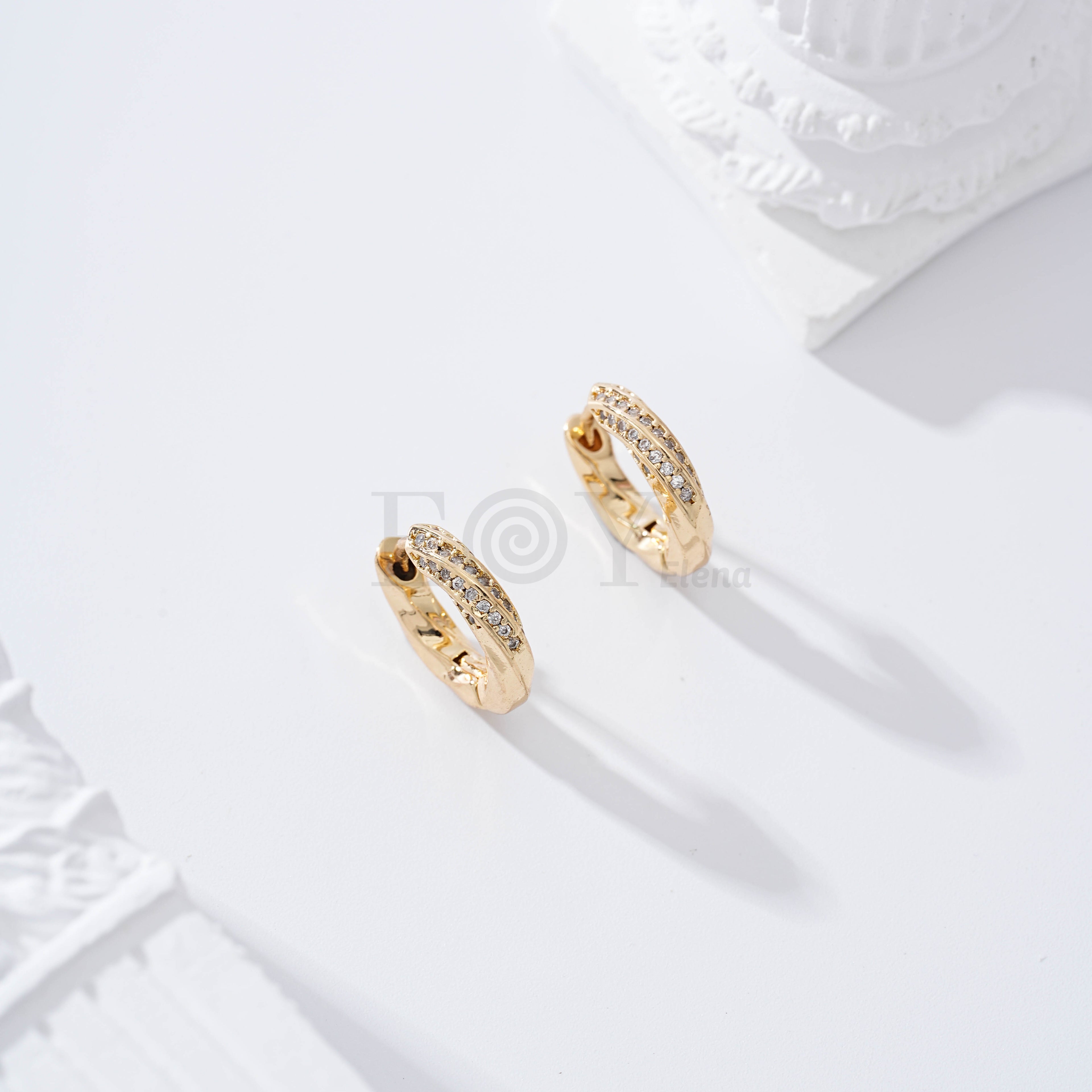 Aro con doble fila circonitas gold-filled